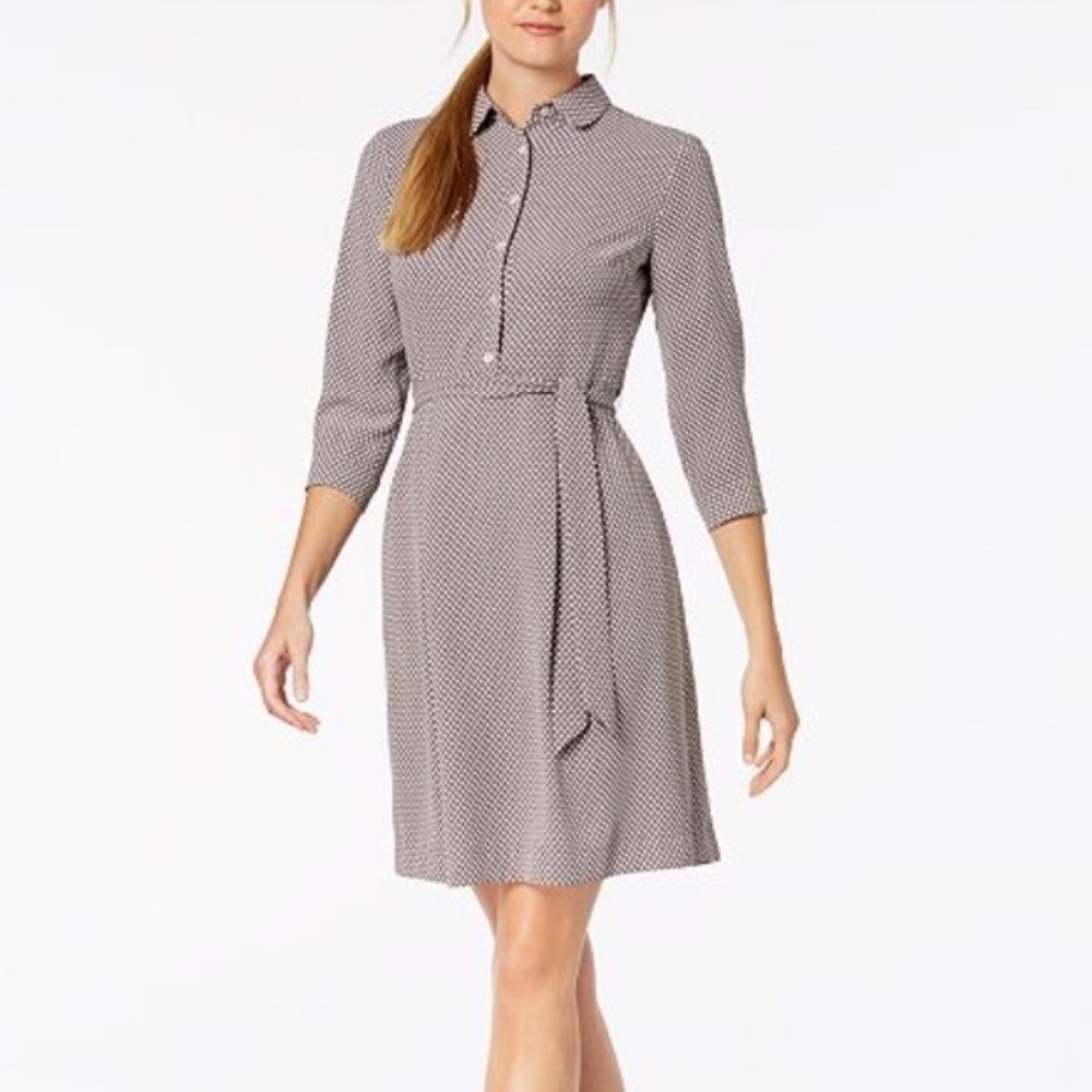 Anne Klein A-Line Belted Shirtdress NWOT
